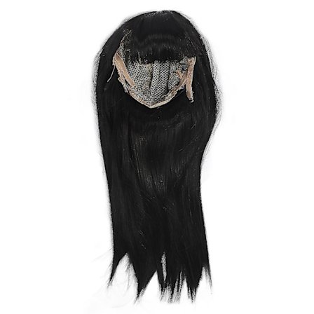 Barneparikk Jentelugg Perikk Langt Rett Hår Svart Full Topp Hårerstatning