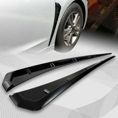 2 st Gloss Black Car Side Fender Vent Air Wing Cover Trim Exteri