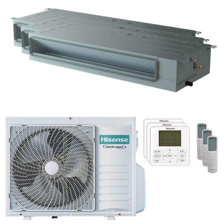 Condizionatore Hisense Canalizzabile ADT trial split 12000+12000+12000 BTU inverter A++ unità esterna 8 kW 2023