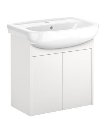 Gustavsberg Graphic Base GB71GBVC60AGWB Kommodepakke med dører, 55 cm, hvit, Baderom