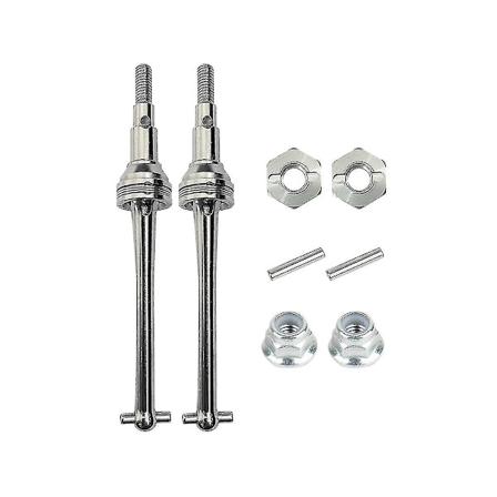 Metal Front Drive Shaft CVD og 12mm hjulmøtrik til MJX Hyper Go H16 16207 16208 16209 16210 1/16 RC bilopgraderingsdele