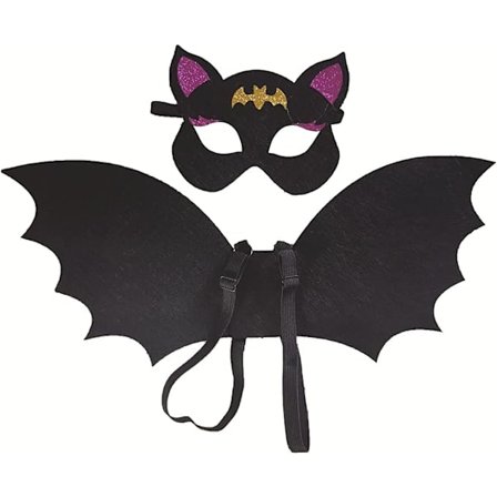 Barnkalas Fladdermusvingar Mask Set Icke-vävt Rollspelsrekvisita, Rekvisita, Mask