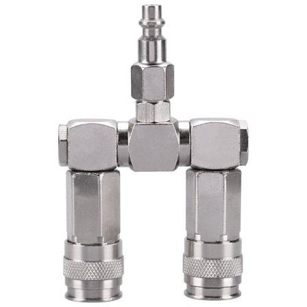 2-veis luftslangesplitter Svingbar 360° luftkobling Luft