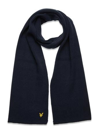 Racked Rib Scarf Blue Lyle & Scott