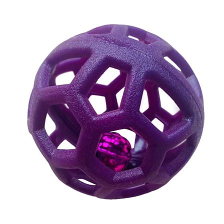 Hund Hul Boll Legetøj Sjovt Interaktivt Bidmodstand Tygge Dyrelegetøjsbold til Hunde Katte Kæledyr Lilla