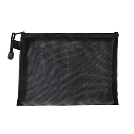 A4 dokumentpose Glidelås Blyantveske SVART TYPE1 TYPE1