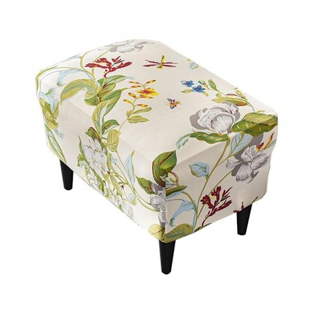 Ottomaanin suojus, jakkaran päällinen, jakkaran päällinen jalkarahille, suorakulmainen, joustava päällinen, ottomaanin päällinen, jakkaran suojus, 