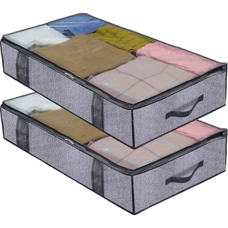 Fällbara Underbädds Påsar - 2-pack Filtar Kläder Täcken Stora