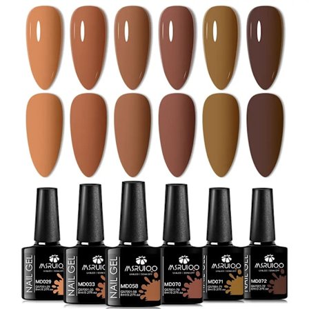 6st All-season Gel Nagellack Set Nude Rosa Röd Glitter Semi Permanent UV Gel Polish Kits Allt För Manikyr Soak Off Vernis