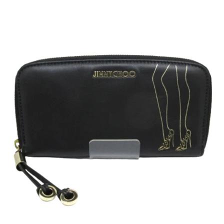 Jimmy Choo Pre-owned, Pre-owned Leather wallets Zwart, Dames, Maat:ONE Size