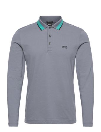 Plisy Polos Long-sleeved Harmaa BOSS