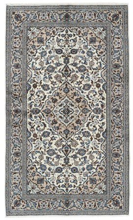 Handgeknüpft Persischer Keshan Teppich 150X253 Dunkelgrau/Schwarz