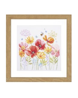 Broderikit Billede Valmue og vilde blomster - Vervaco