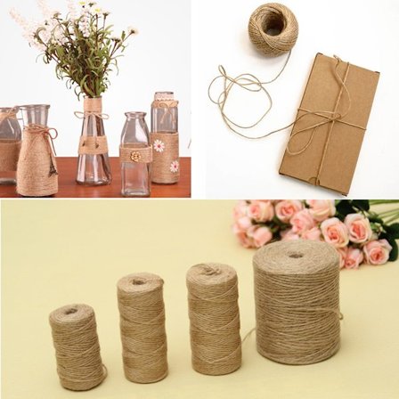 Naturlig vintage jute reb snor streng sejlgarn burlap bånd Craft