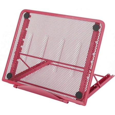 Justerbart, hopfällbart laptopstativ, multifunktionellt stativ för alla modeller av surfplattor, bärbar rosa