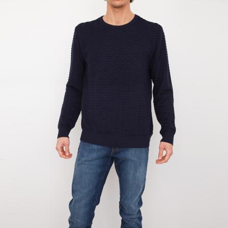 Emporio Armani, Round-neck Knitwear Blauw, Heren, Maat:3XL