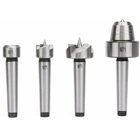 Stål trædrejebænk levende center & drivsporkop arborsæt 4 stk drejebænk drejning