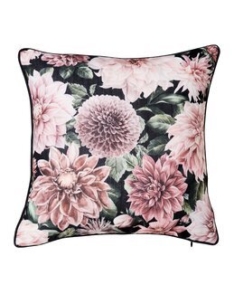 Pudebetræk Dahlia Blomstret Hvid