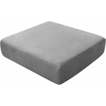 Sofapute trekk, Stretch Velvet Sofapute trekk, Erstatning Sofapute trekk for enkel pute (Stor 1-seter, Grå){hw}