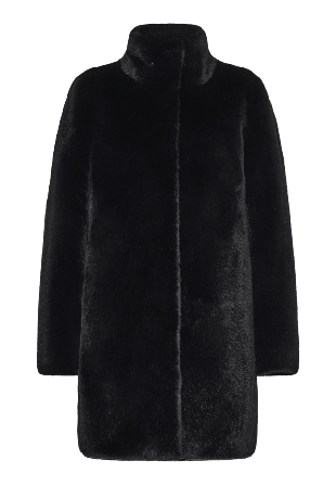 Saki Ava Coat Fuskpäls Dam Svart 40