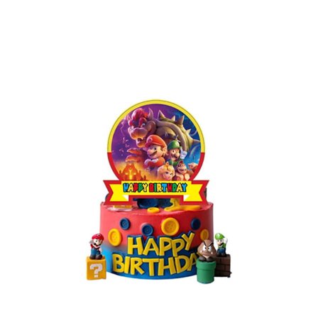 Super Mario -elokuva syntymäpäiväkakun koriste, juhlatarvikkeet, syntymäpäiväkoristeet