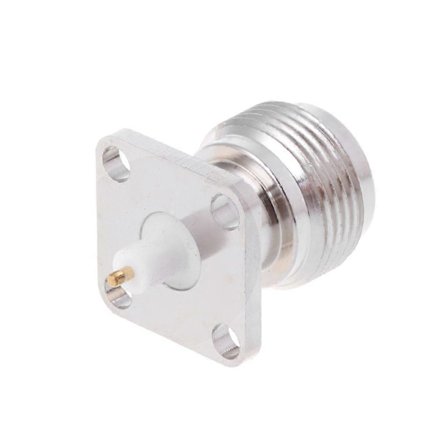 N-KFD-5 N Hunn Jack Panelmontert RF Koaksialkontakt Flens Loddet Nikkelbelagt