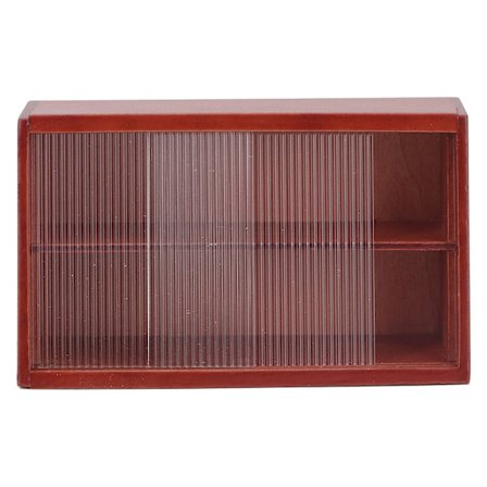 1 12 Dukkehus Kage Skab Miniature Delikat Simuleret Fint Udført Dukkehus Møbler Tilbehør Rød