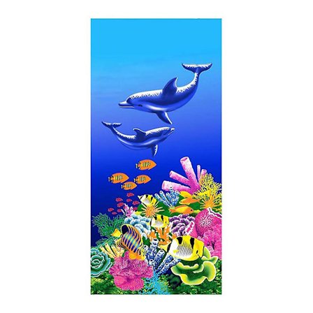 Strandhåndklæde til piger, delfiner Badehåndklæde Print, 150*70cm Pool Håndklæde Blødt Håndklæde til Strandelskere