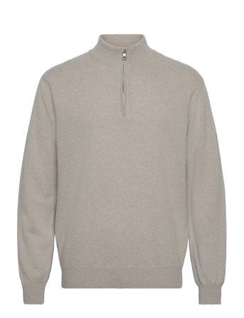 Oscar Jacobson Patton Half Zip - Beige - XL