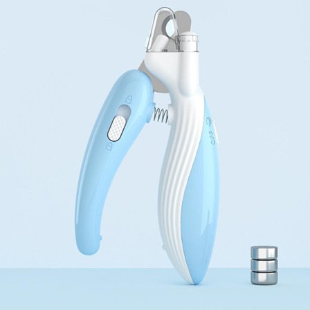 Kløverneskjærer for kjæledyr, negltrimmer for hunder og katter, med sikkerhetsvakter og LED-lys, anti-kutt blodlinje, negltrimmere for store, 