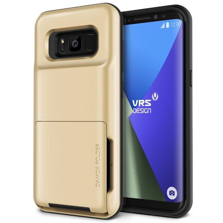 Verus Damda Folder Card Slot Taske til Samsung Galaxy S8 Plus - Guld