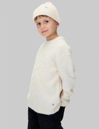 Calvin Klein Fluffy Sweater - White - 140