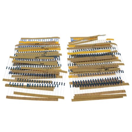 30values 600 stk Motstandskit 10 Ohm-1m Ohm Med 1% 1/4w Metallfilm Motstander