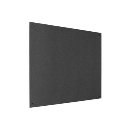 Recycled fire-retardant noticeboard, 1500x1200 mm, charcoal