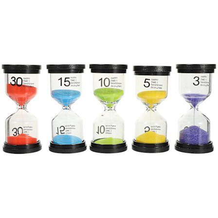 5 stk. Børns Sportslegetøj Sand Timer Børn Glas Timeglas Sand Timer Smuk Timeglas Flydende Bubbler Timer Sand Timere