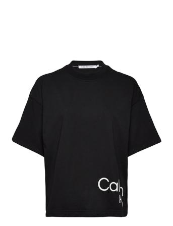 Over D Tee T-shirts & Tops Short-sleeved Svart Calvin Klein Jeans