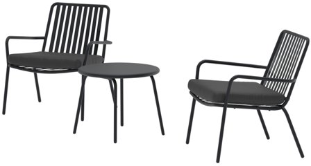 Venture Home Mykonos Loungeset Svart, Utemöbler