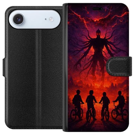 Kompatibelt Plånboksfodral till Apple Apple iPhone 17 Air Mörk fantasyillustration inspirerad av Stranger Things med övernaturlig varelse, blixtar