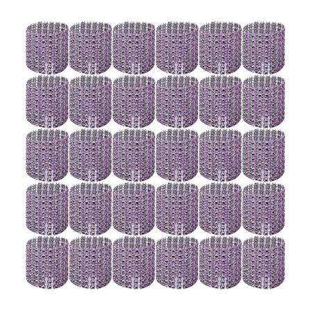 60 stk Hotel bryllup forsyninger 8 rækker Rhinestone servietringe dekorative stilfulde krystal servietholdere til fest festival fejring Dark Purple