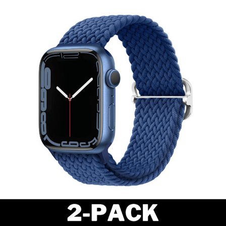 Flätat Armband för Apple Watch 38/40/41 mm Blå M