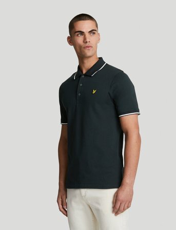 Lyle & Scott Tipped Polo Shirt - Navy - L