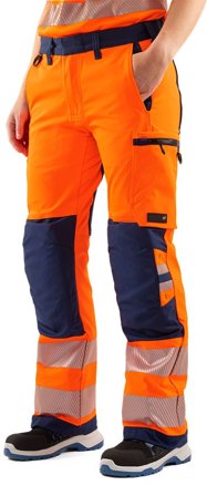 Arbetsbyxor Fristads Dam Varselbyxa Green stretch 2665 GSTP klass 2, dam, Varsel Orange/Marinblå Arbetskläder