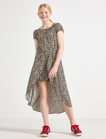 Lindex Dress High And Low With Shorts - Beige - 170