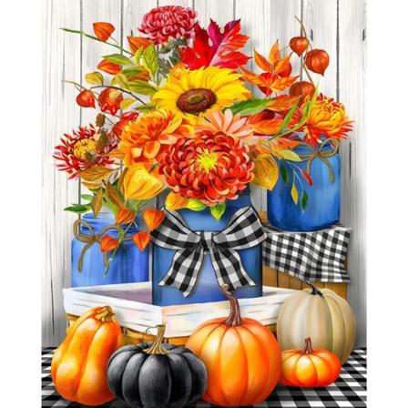 Pumpa diamond painting (målningskärna: 30*40)