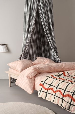 Jotex - Sengehimmel Svart/creme - VERMONT - Kjøp Sengehimler hos Jotex