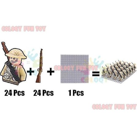 Nya barns leksaker Ww2 militärfigurer byggklossar nation armé soldater montera tegel pedagogiska leksaker kompatibla med pojkar julklapp-b