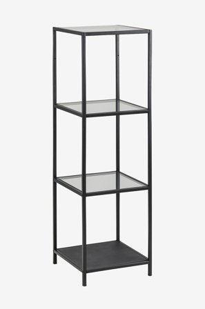 NORDFORM - Reol, Agust, højde 119 cm - Sort - Bogreoler - Fra Homeroom