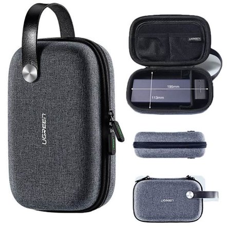 Ugrønt etui for harddisk HDD SSD-tilbehør 20,3 x 12,9 x 7,2 cm grå (50903 LP152)