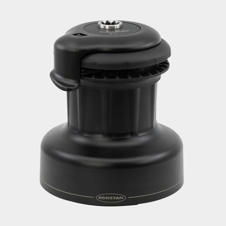 Schotwinde Ronstan Orbit Winch 45 QT, passend für Ø8 - 14 mm Schot, selftailing, feste Geschwindigkeit, 2-Gang, Aluminium, mit QuickTrim - Boot