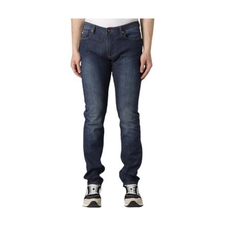 Emporio Armani, Jeans Blauw, Heren, Maat:W33,leer